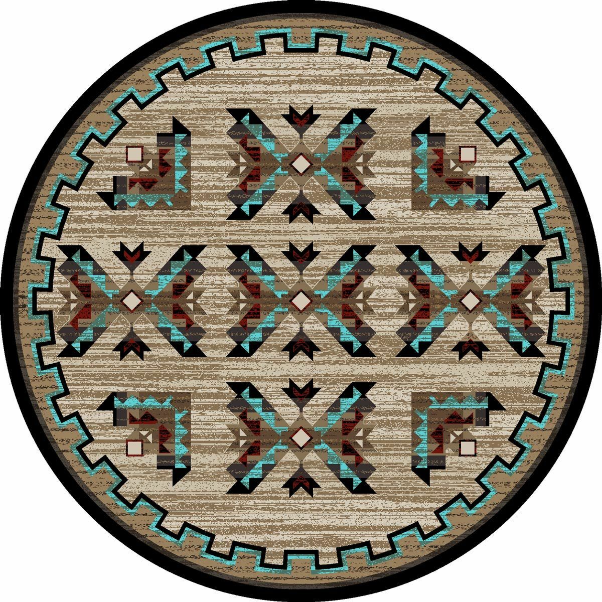 Mojave Arrows Rug - 8 Ft. Round