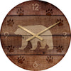 Bear Prints Wall Clock