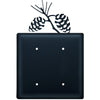 Wrought Iron Pinecone Double Electrical Cover