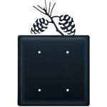 Wrought Iron Pinecone Double Electrical Cover