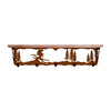Skier 34 Inch Pine Hook Shelf