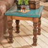 Turquoise Silver Trails End Table