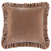 Rose Velvet Ruffled Square Euro Sham