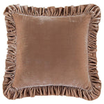Rose Velvet Ruffled Square Euro Sham