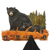 Carved Wood Bear Family Coat Rack