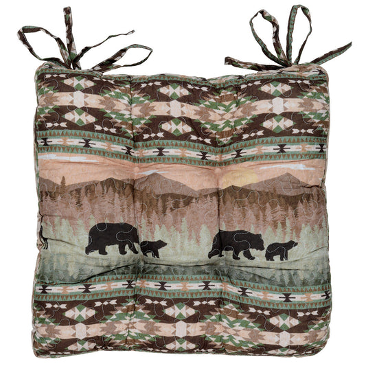 Mountain Majesty Bear & Cub Chair Pad - CLEARANCE