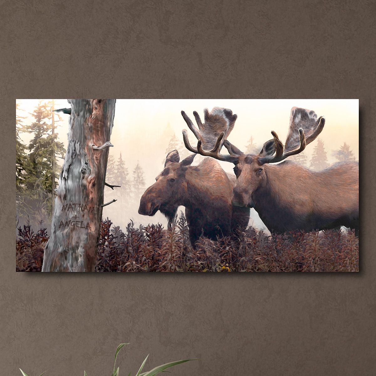 Yukon Moose Personalized Stretched Canvas