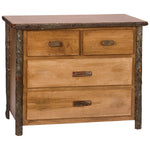 Hickory Log Four Drawer Low Boy