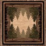 Tall Pine Woods Rug - 8 Ft. Square