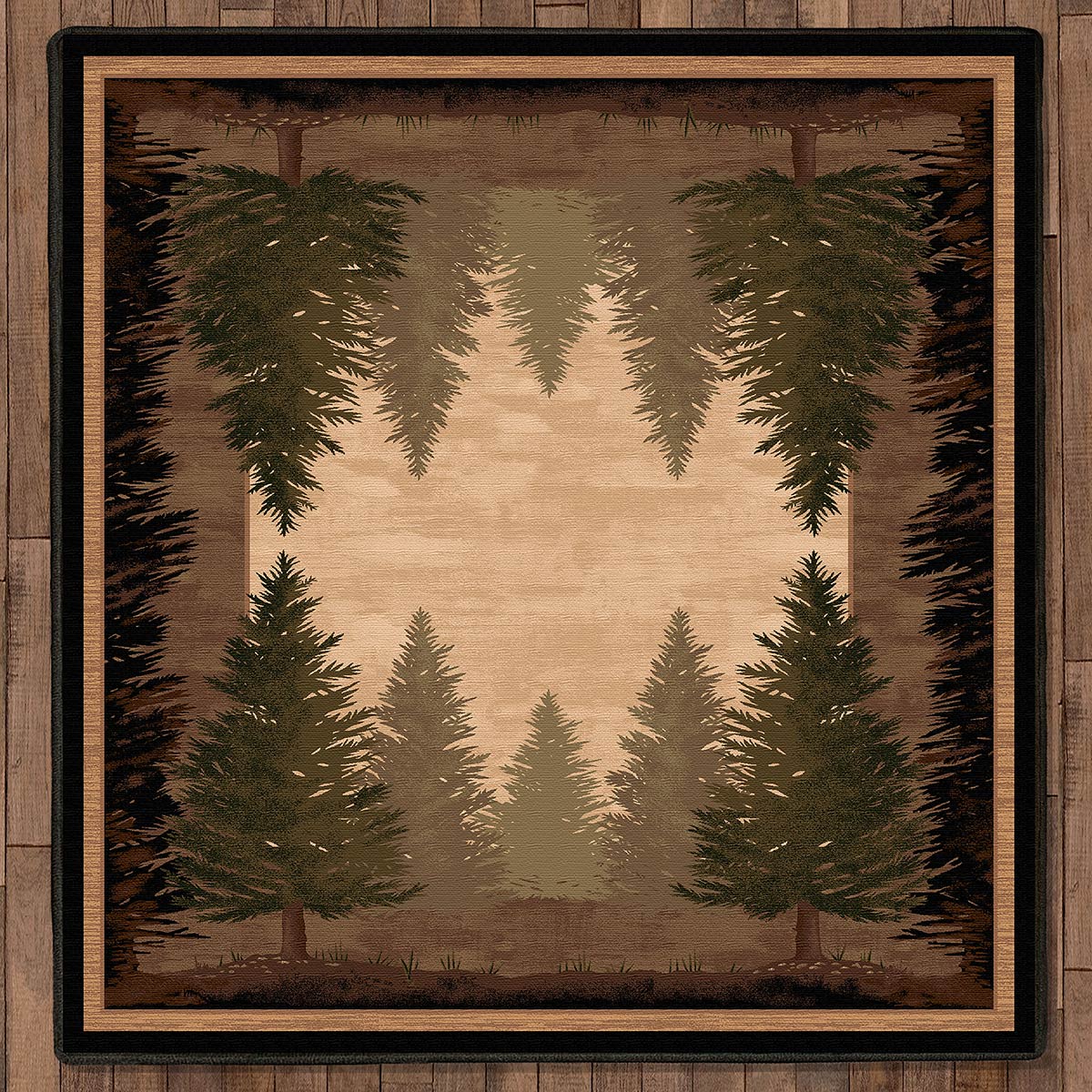 Tall Pine Woods Rug - 8 Ft. Square