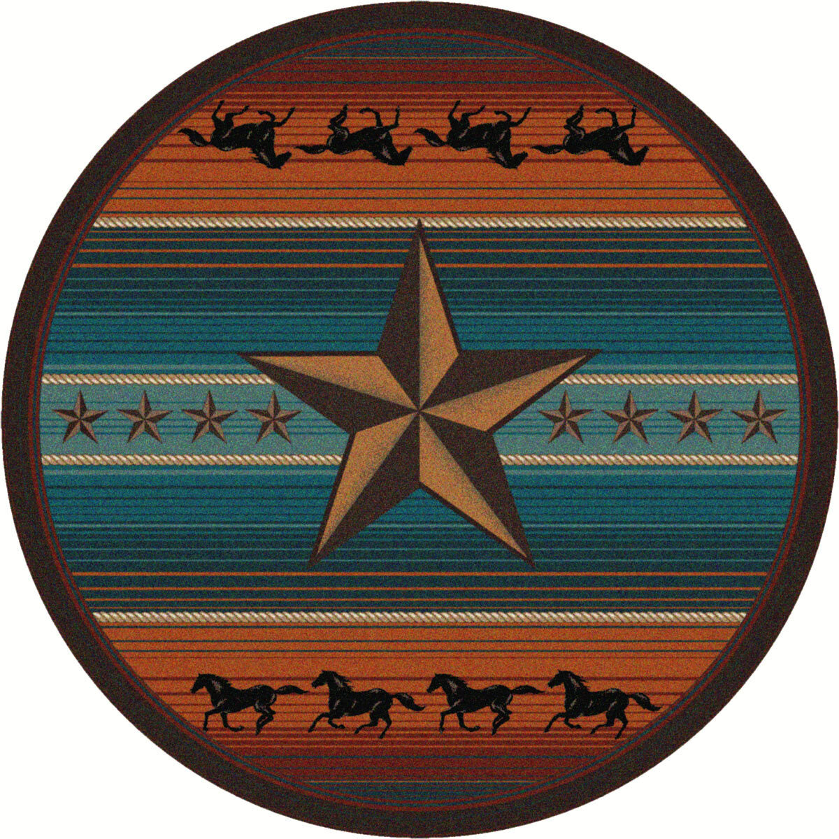 Western Star Desert Rug - 8 Ft. Round