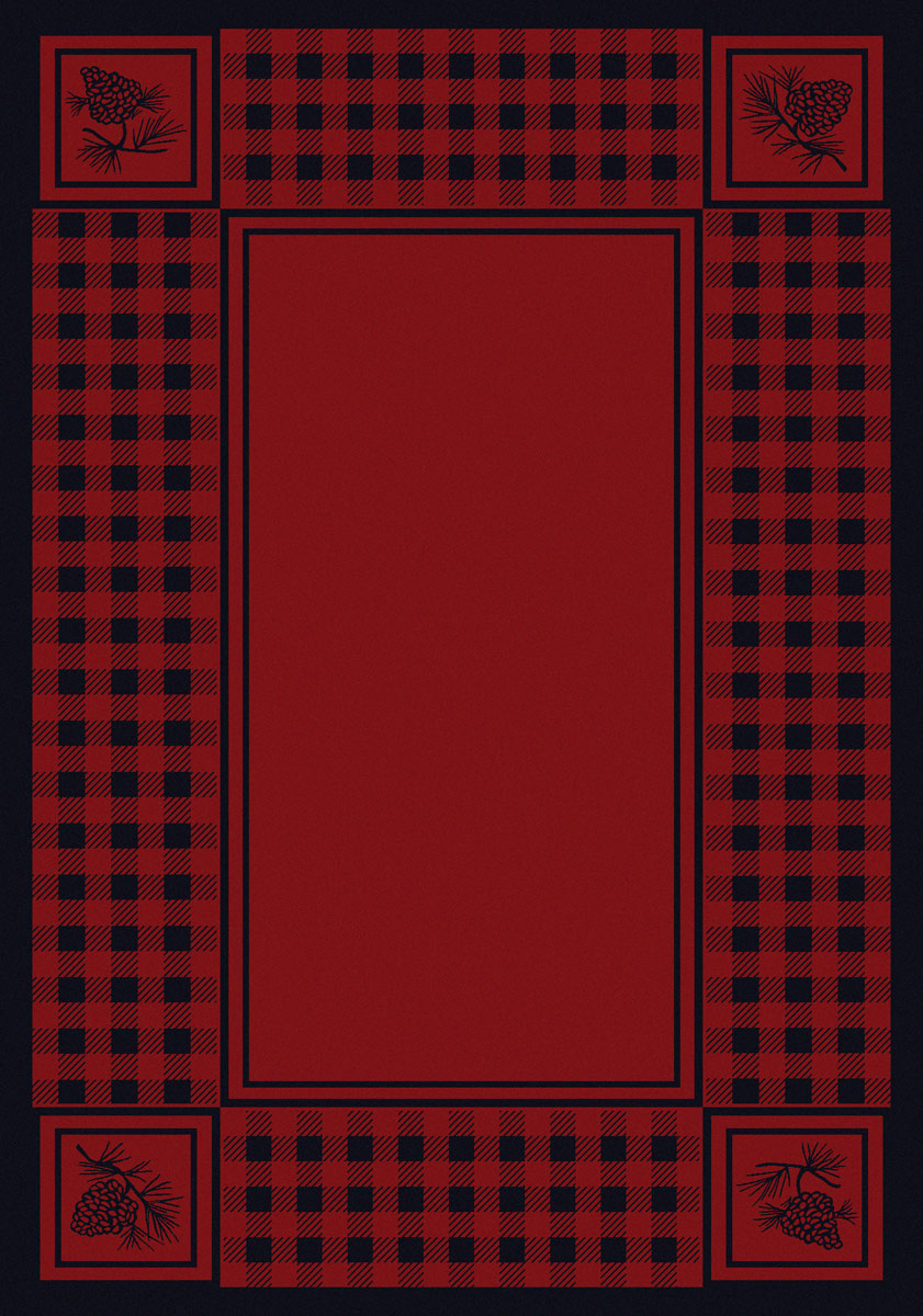 Pine Refuge Red Rug - 4 x 5