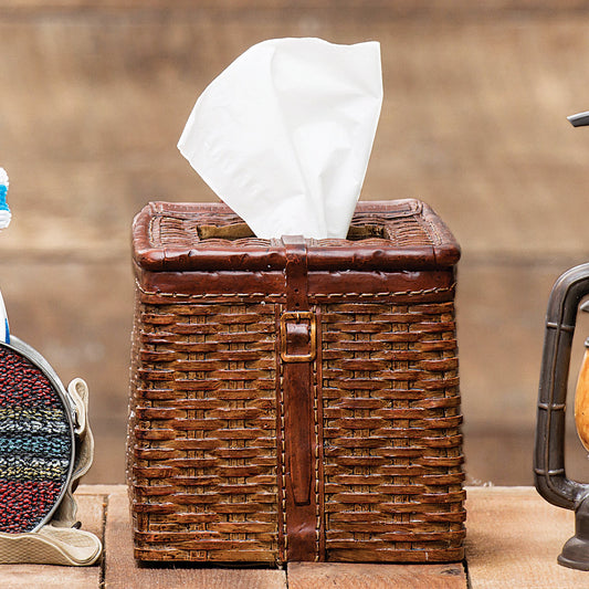 Vintage Camp Creel Tissue Box- SALE