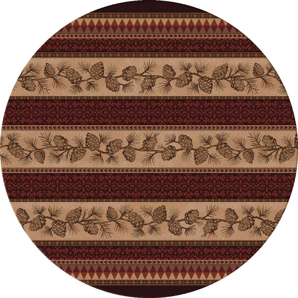 Burnished Pilgrim Pinecone Rug - 8 Ft. Round