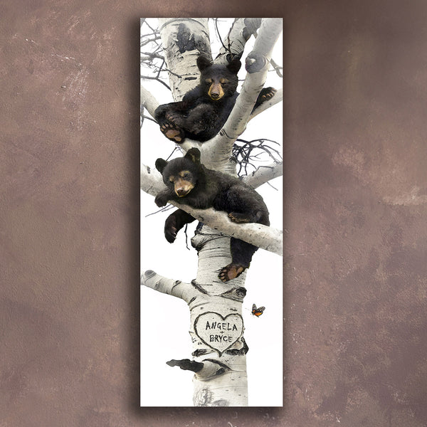Sleepy Bears Personalized Stretched Canvas - Large