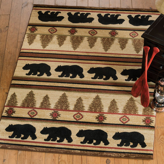 Pine Ridge Bear Rug - 2 x 8