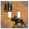 Moose Forest Stone Double Switch Cover - SALE