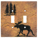Moose Forest Stone Double Switch Cover - SALE