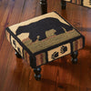 Black Bear Tracks Footstool