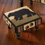 Black Bear Tracks Footstool