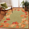 Autumn Leaves Moss Indoor/Outdoor Rug - 8 x 10
