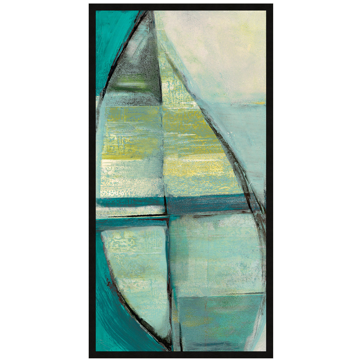 Teal Leaf II Canvas Art