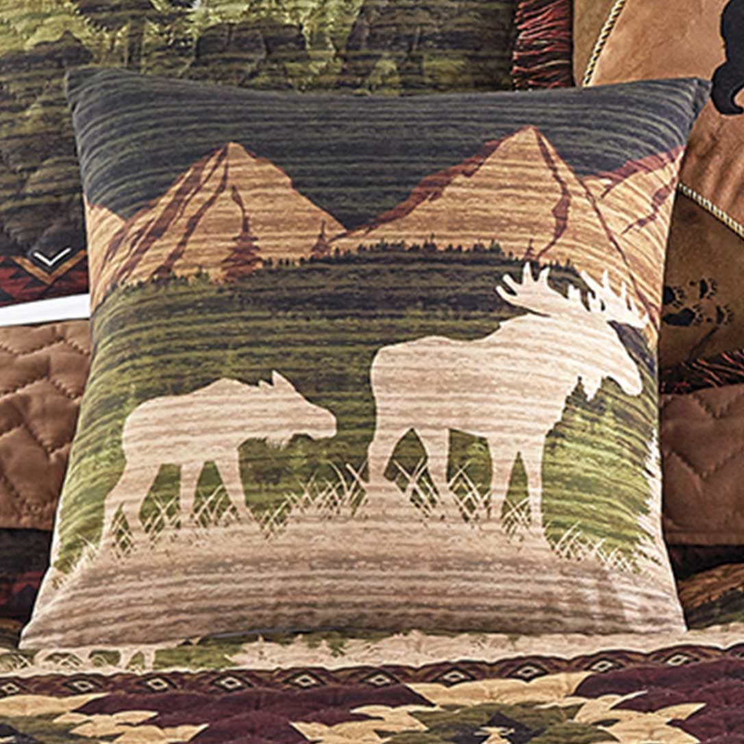 Mountain Meadow Moose Accent Pillow