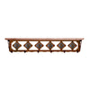 Unakite Stone 42 Inch Pine Hook Shelf
