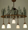 28 Inch Strunk Trees 5 Lt Pendant