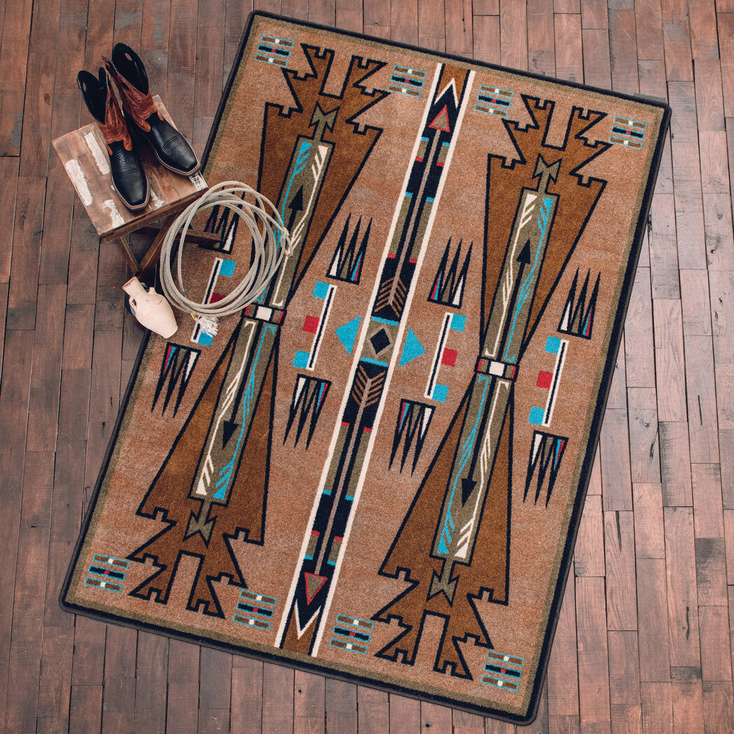 Horse Thieves Turquoise Rug - 3 x 4