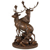 Grand Pair Stags - Brushed Wood