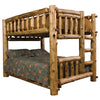 Log Bunk Bed - Full/Full (Ladder Right)