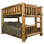 Log Bunk Bed - Full/Full (Ladder Right)