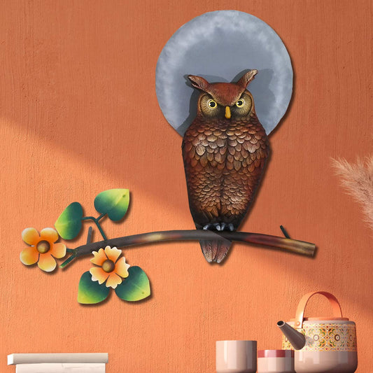 Whimsical Owl Metal Wall Art