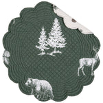 Pine Woods Wilderness Round Placemats - Set of 6