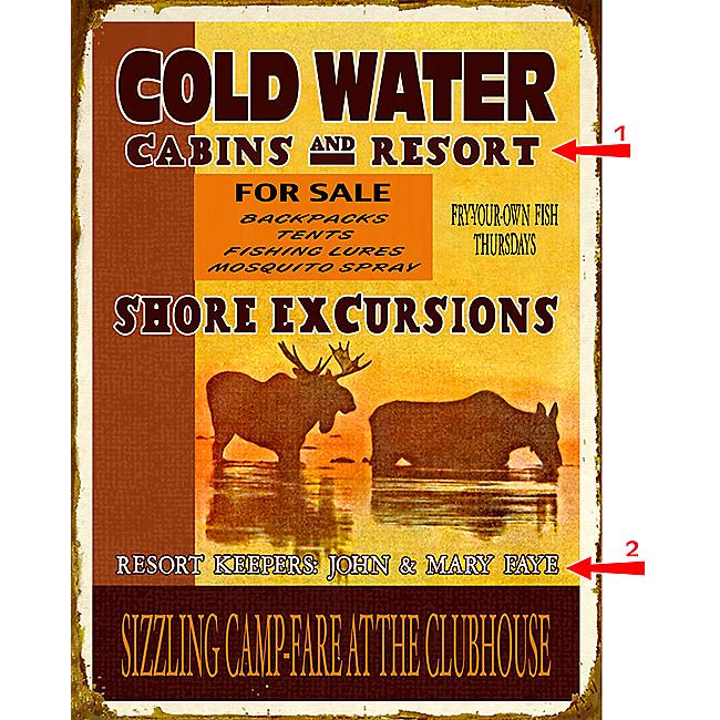 Cold Water Sign - 28 x 38