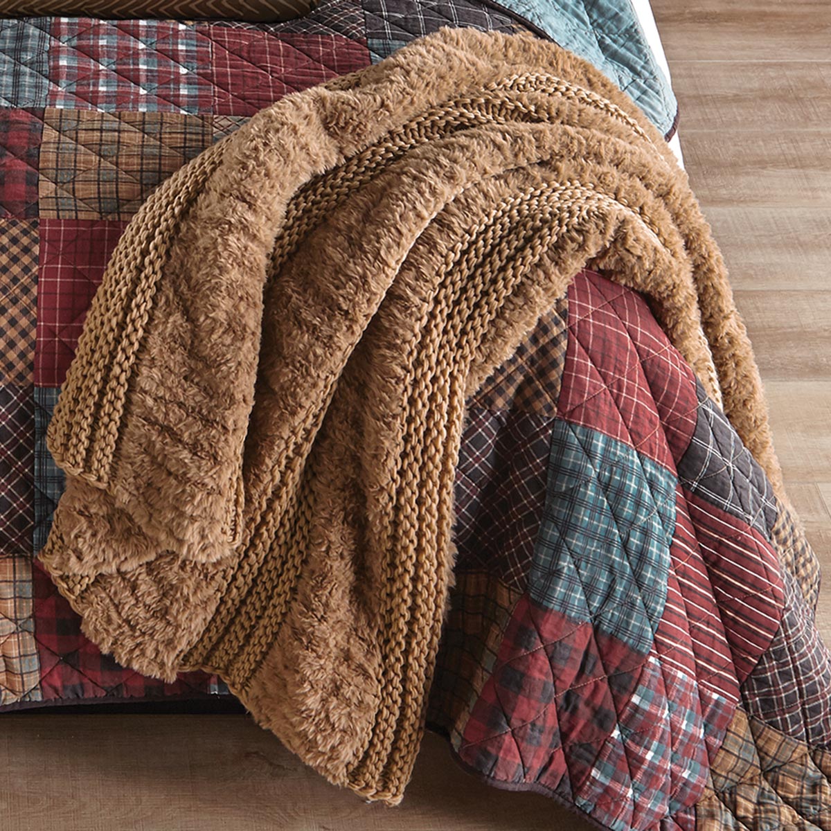 Caramel Knit Throw