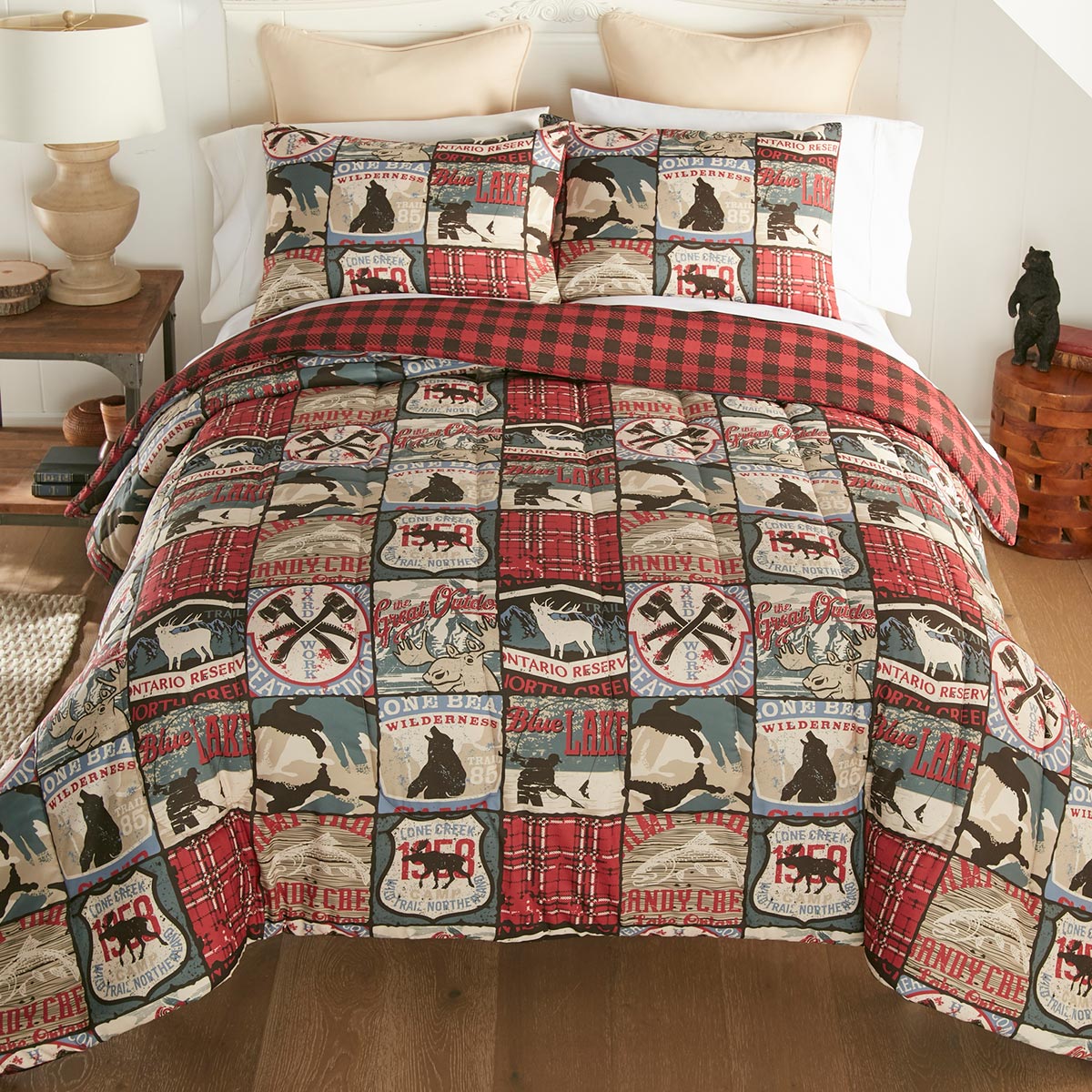 Wild Wood Bear Comforter Set - King