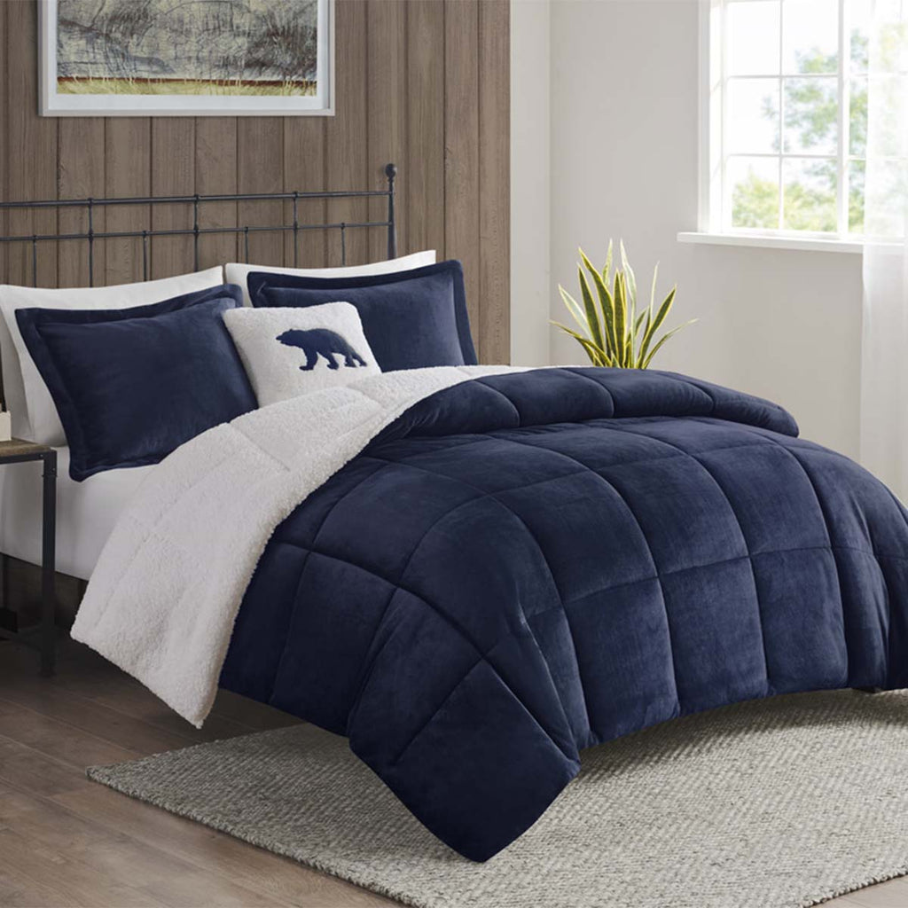 Lumber Haven Sherpa Comforter Set - Full/Queen