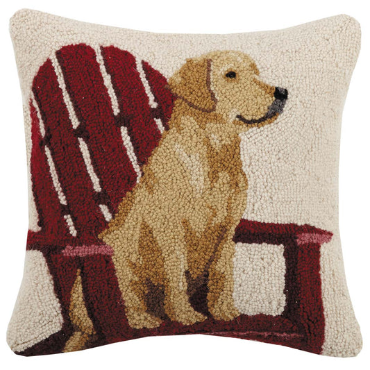 Rustic Retriever Hooked Pillow - OUT OF STOCK UNTIL 07/16/2026