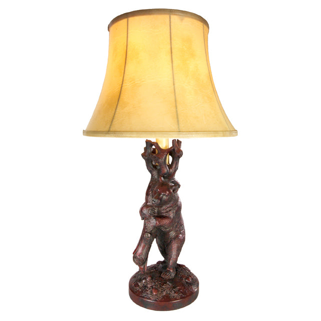 Black Forest Decor Torch Bear Lamp