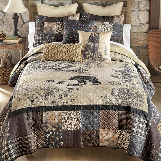 Bear Chalet Quilt Bed Set - Queen - CLEARANCE
