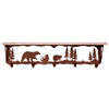 Bear Family Coat Rack with Shelf - 34 Inch