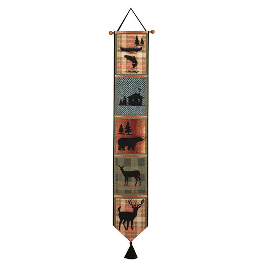 Deer & Bear Lake Tapestry Bell Pull