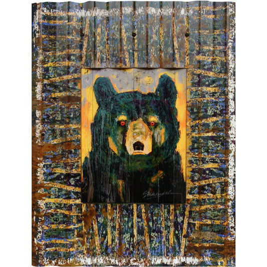 Firefly Black Bear Art Wall Hanging