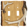 Antler & Wood Double Switch Cover