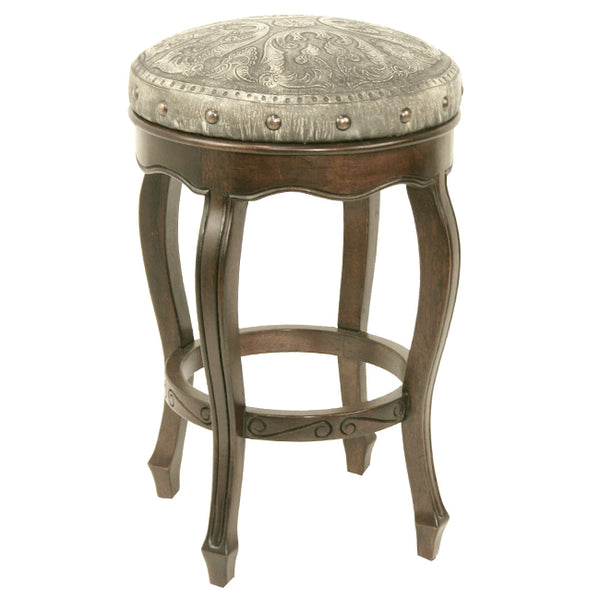 Colonial Style Counter Stools Spanish Heritage Round Counter Stools - Colonial Ash - Set of 3 | Black ...