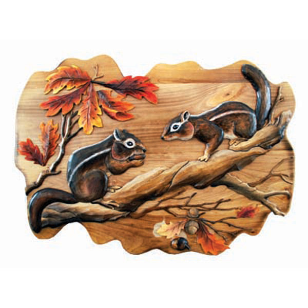 Hungry Chipmunks Wood Wall Art