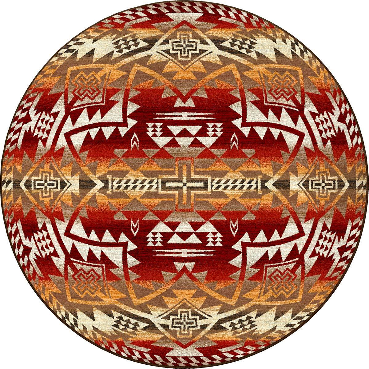 Teton Spirit Bonfire Rug - 8 Ft. Round