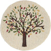 Autumn Tree Hooked Wool Chair Pad - Set of 2
